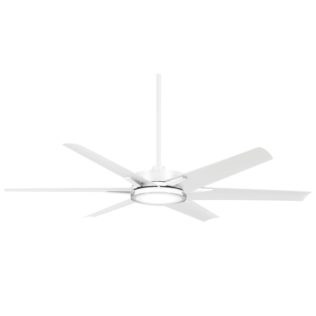 MinkaAire Deco 65" 6 Blade Indoor / Outdoor CCT LED Ceiling Fan with Remote Included Flat White